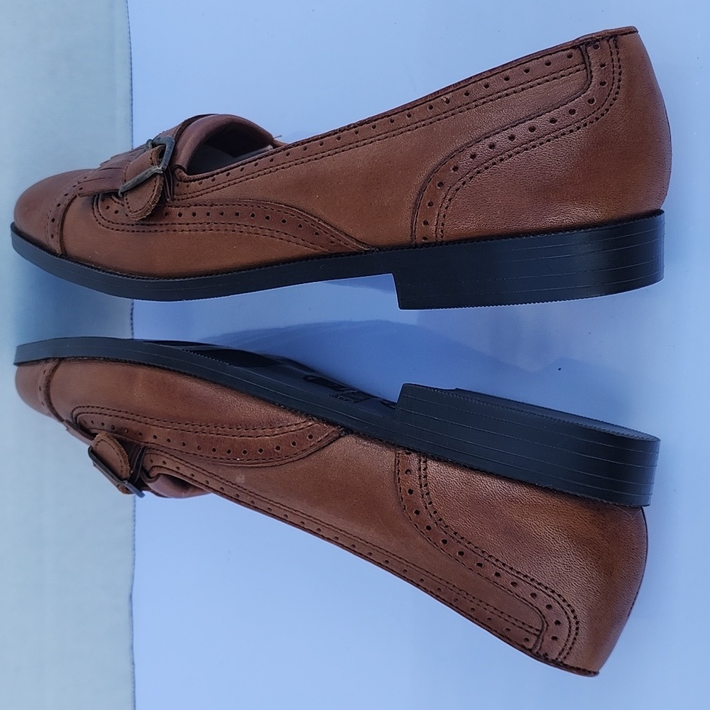 The Leather Collection Brown Leather Women Flat Shoes Size 6.5 - Picture 5 of 15